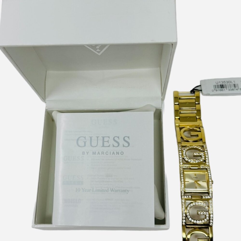 NWT GUESS by Marciano Gold-Tone Stone Set Watch W14522L1 – Classic Glam – NIB - Picture 7 of 11